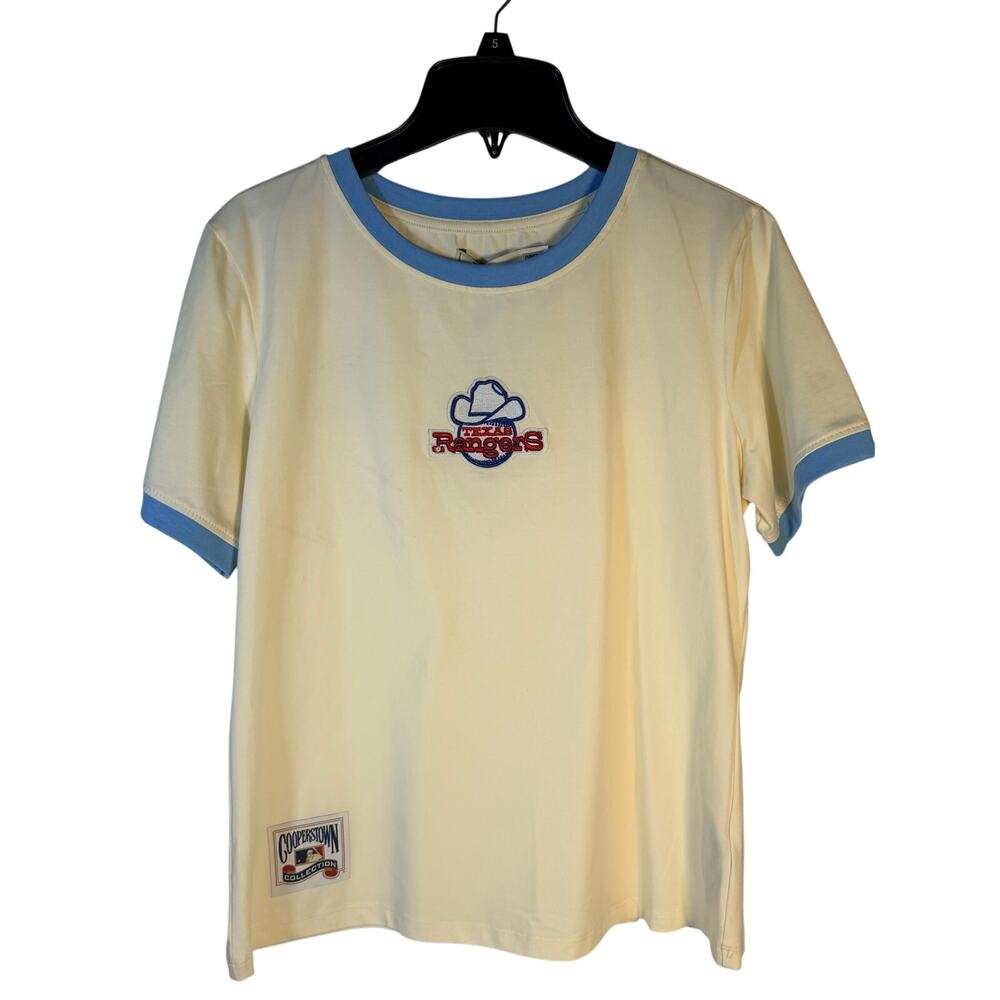 Texas Rangers Cooperstown Collection Ringer T-Shirt – Women’s M